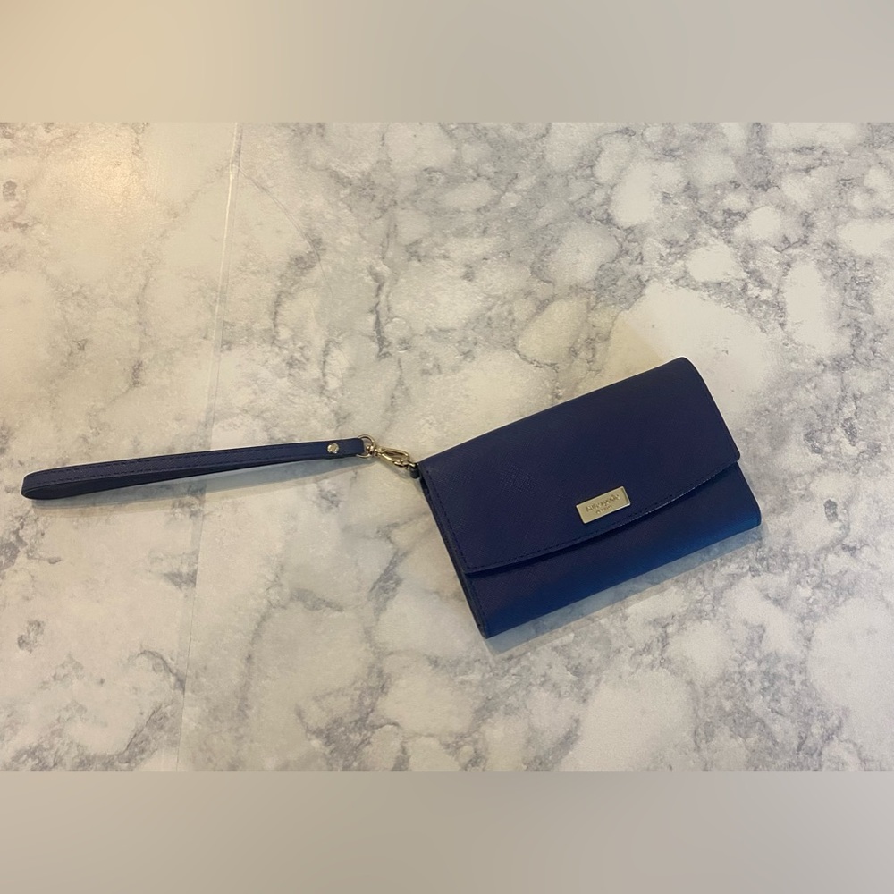 Kate Spade Navy Blue Wallet Wristlet